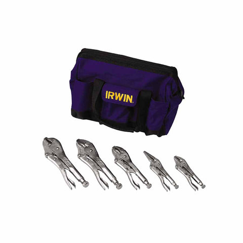 The Original 5-Pc Locking Pliers Sets with Tool Bag, 5 in, 6 in, (2) 10 in 586-2077704