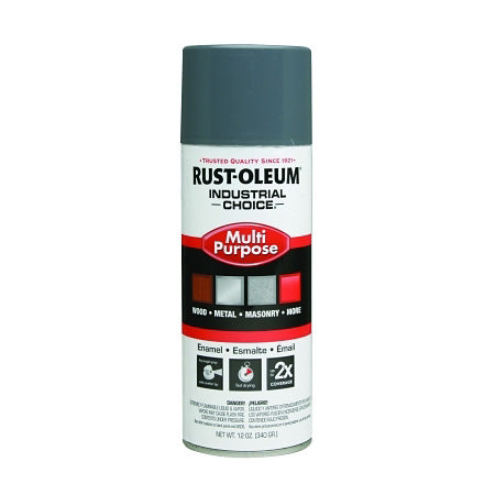 Industrial Choice 1600 System Enamel Aerosols, 12 oz, Universal Gray, High-Gloss 647-1686830V