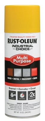 Industrial Choice 1600 System Enamel Aerosol, 12 oz, OSHA Safety Yellow, Hi-Gloss 647-1644830