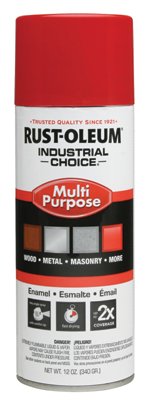 Industrial Choice 1600 System Enamel Aerosol, 12 oz, OSHA Safety Red, Hi-Gloss 647-1660830