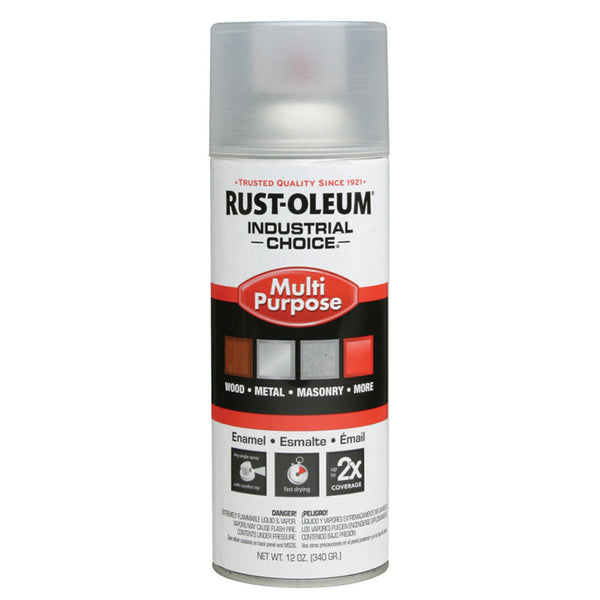 Industrial Choice 1600 System Enamel Aerosol, 12 oz, Crystal Clear, High-Gloss 647-1610830