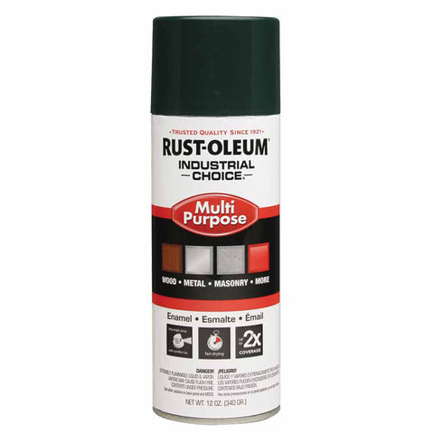 Industrial Choice 1600 System Enamel Aerosol, 12 oz, Hunter Green, High-Gloss 647-1638830