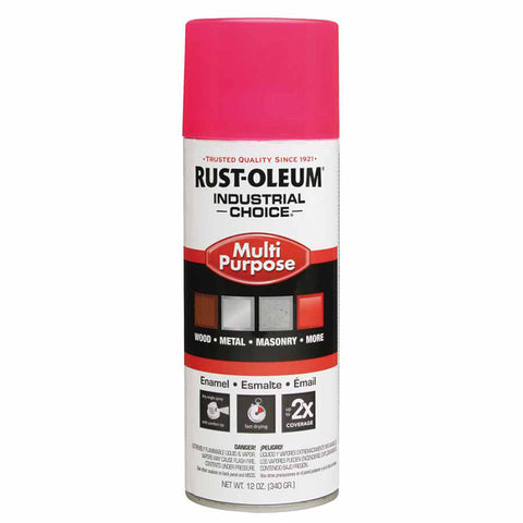 Industrial Choice 1600 System Enamel Aerosols, 12 oz, Fluorescent Pink, Hi-Gloss 647-1659830