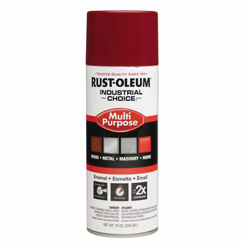 Industrial Choice 1600 System Enamel Aerosols, 12 oz, Banner Red, High-Gloss 647-1666830