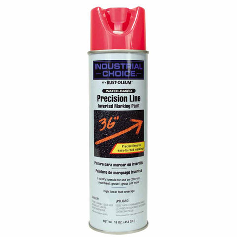 Industrial Choice M1600/M1800 System Precision-Line Inverted Marking Paint, 17 oz, Florescent Pink, M1800 Water-Based 647-1861838