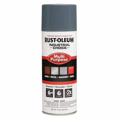Industrial Choice 1600 System Enamel Aerosols, 12 oz, Machinery Gray, High-Gloss 647-202214