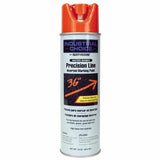 Industrial Choice M1600/M1800 System Precision-Line Inverted Marking Paint, 17 oz, APWA Alert Orange, M1800 Water-Based 647-203035