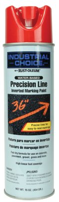 Industrial Choice M1600/M1800 System Precision-Line Inverted Marking Paint, 17 oz, Safety Red, M1800 Water-Based 647-203038