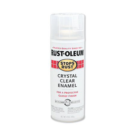 Stops Rust Clear Enamel Spray Paint, 12 oz Aerosol Can, Crystal, Glossy Finish 647-7701830