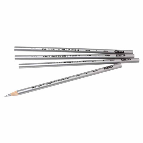 Premier Soft Core Colored Pencil, Metallic Silver 652-03375