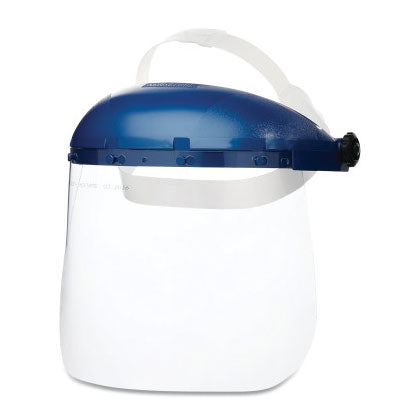 390 Series Single Crown, Window and Pin-Lock Headgear, Ratchet, Blue/Clear, 12 in L x 8 in H 851-S39010
