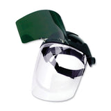 DP4 Series Multi-Purpose Faceshield,Flip-Up IR Window & Ratcheting Headgear, AF/Clear, Shade 8 IR, 9 in H x 12.125 in L 851-S32181