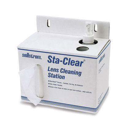 Sta-Clear Lens Cleaning Station, 10-1/2 in L x 4-1/2 in W, 1,000 Tissues Per Box, Spray Bottle 851-S23469