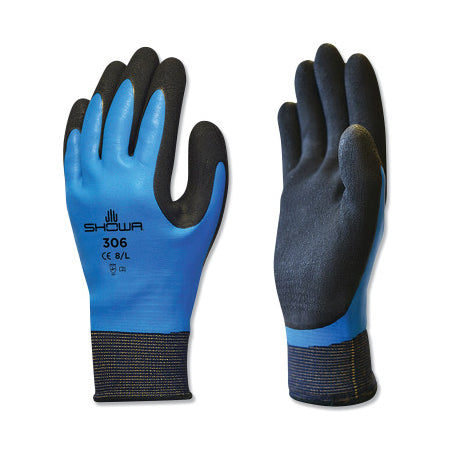 Coated Gloves, S, 10 in L, Blue/Black, PR 845-306S-06