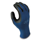 380 Coated Glove, 8/Large, Black/Blue 845-380L-08