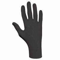 7700 Series Nitrile Gloves, Nitrile, 4 mil, Large, Black 845-7700PFTL