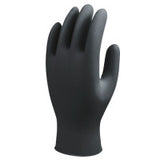 7700 Series Nitrile Gloves, Rolled Cuff, X-Large, Black 845-7700PFTXL