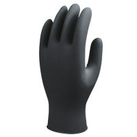 7700 Series Nitrile Gloves, Rolled Cuff, X-Large, Black 845-7700PFTXL