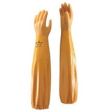 772 Nitrile Gloves, 26 in Cuff, Cotton Lining, Large/9, Yellow, 12 mil 845-772L-09