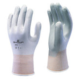Atlas Assembly Grip 370W Nitrile-Coated Gloves, Medium, Gray/White 845-370WM-07