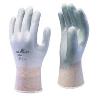 Atlas Assembly Grip 370W Nitrile-Coated Gloves, Medium, Gray/White 845-370WM-07