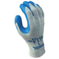 ATLAS 300 General Purpose Latex Coated Fingers/Palm Gloves, Small, Blue/Gray 845-300S-07