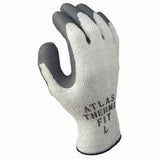 Atlas Therma-Fit 451 Latex Coated Gloves, Large, Gray/Light Gray 845-451L-09
