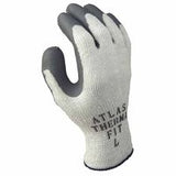 Atlas Therma-Fit 451 Latex Coated Gloves, Medium, Gray/Light Gray 845-451M-08