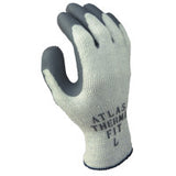 Atlas Therma-Fit 451 Latex Coated Gloves, Size 7, White/Gray 845-451S-07