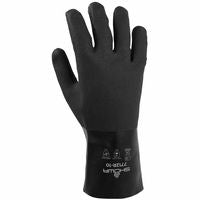 7703R General-Purpose Full PVC Coated Gloves, Cotton Jersey Liner, Rough Grip, Size 10, Black 845-7703R-10