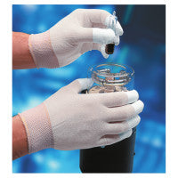 Hi-Tech Polyurethane Coated Gloves, Medium, White 845-BO600-M