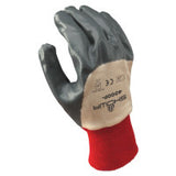 Nitri-Flex Nitrile Coated Gloves, Large, Gray/Red 845-4000P-09
