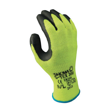 S-Tex 300 Rubber Palm-Coated Gloves, Small, Black/Hi-Viz Yellow 845-S-TEX300S-07