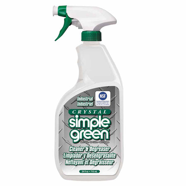 Crystal Simple Green Industrial Cleaner and Degreaser, 24 oz, Spray Bottle, Unscented 676-0610001219024