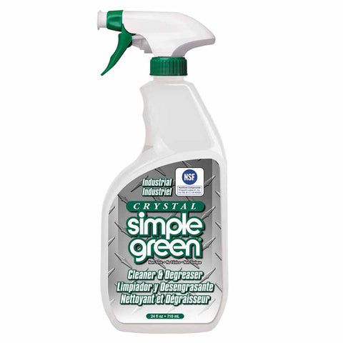 Crystal Simple Green Industrial Cleaner and Degreaser, 24 oz, Spray Bottle, Unscented 676-0610001219024