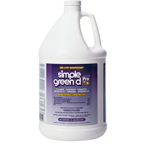 d Pro 5 One-Step Disinfectant, 1 gal Bottle, Unscented 676-3410000430501