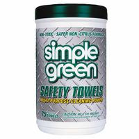 Safety Towels, White, 10 in W x 12 in L, 75 per Canister 676-3810000613351