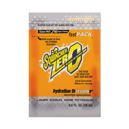 ZERO Sugar-Free Fast Pack, 0.6 oz, Yields 6 oz, Orange 690-159015500