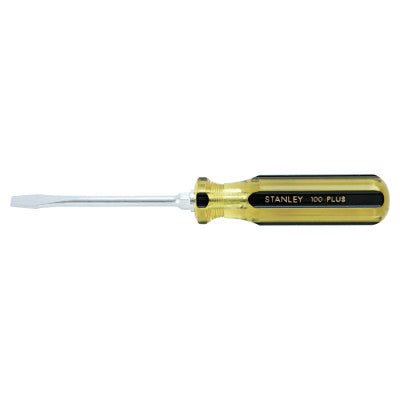 100 Plus Round Blade Standard Tip Screwdriver, 1/4 in, 8-1/4 in Overall L 680-66-164-A