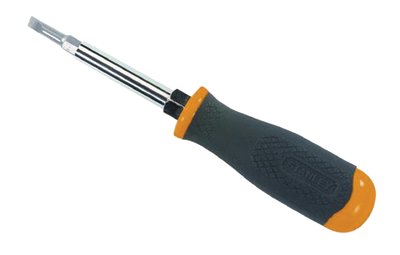 6-Way Screwdriver, #1, #2, 1/4 in, 3/16 in Tips, 7-3/4 in Length, Keystone Slotted/Phillips 680-68-012