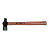 Ball Pein Hammer, Straight Hickory Handle, 16 in Overall Length, High Carbon Steel, 32 oz Head 680-54-032