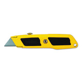 Dynagrip Retractable Utility Knive, 8-1/2 in L, Carbon Steel, Steel, Yellow/Black 680-10-779