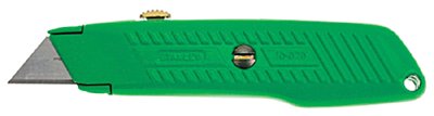 Interlock High Viz Retractable Utility Knife, 5-7/8 in L, Carbon Steel, Green 680-10-179
