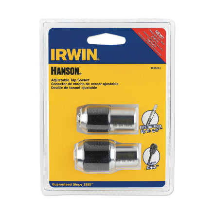Hanson 2 Pc Adjustable Tap Socket Sets, 3/8 in Drive, #6 to 1/2 in Tap Range 585-3095001