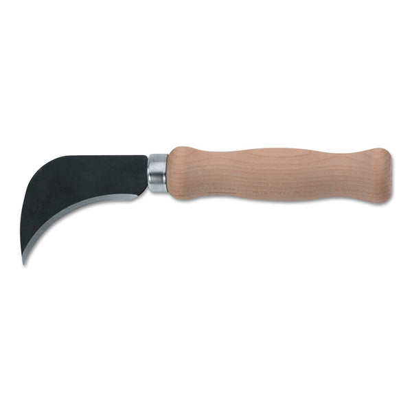 Linoleum Flooring Knife, 9-3/4 in, Steel Blade, Wood 680-10-509