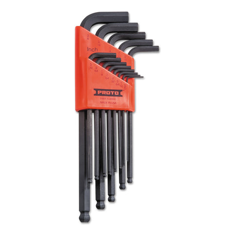 13 Pc Ball-Hex L-Key Set, SAE, 2.30 in to 7 in Length 577-4995