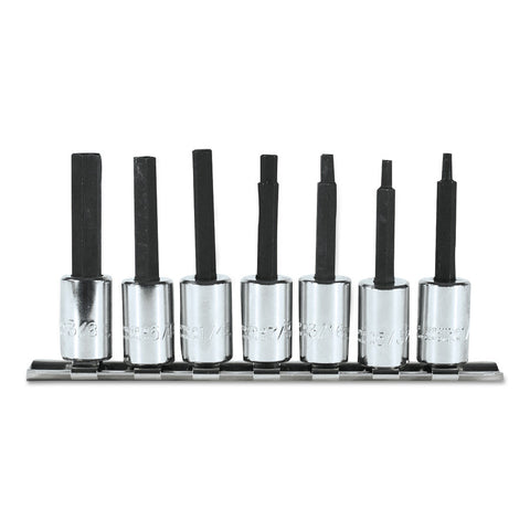 7 Pc. Hex Bit Socket Sets, 3/8 in Drive 577-4900-7C