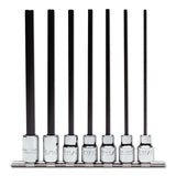 7 Piece Extra-Long Hex Bit Socket Set, 3/8 in Drive, 6 Points, Inch 577-4990-7XL