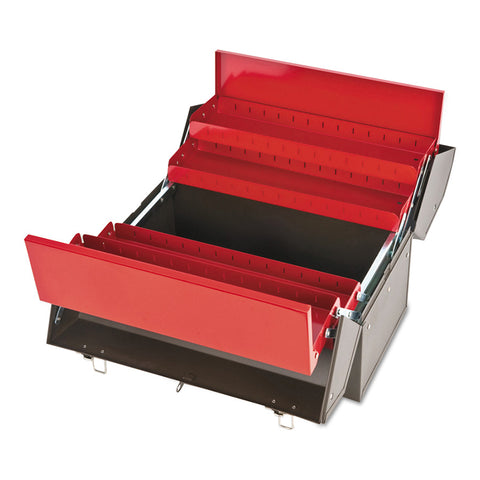 Cantilever Tool Boxes, 10 in D, Steel, Red/Brown 577-9951