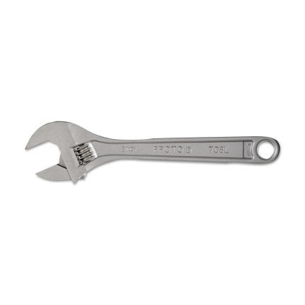 Click-Stop Adjustable Wrenches, 8 in Long, 1 1/8 in Opening, Chrome 577-708LA